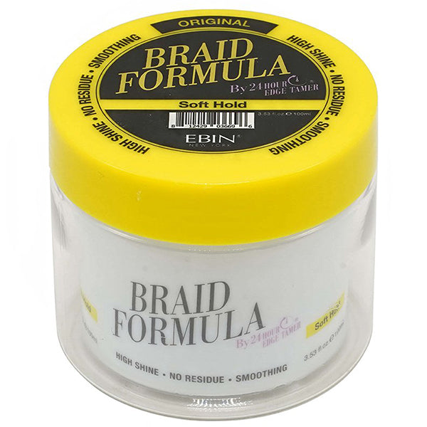 Ebin New York Braid Formula by 24 Hour Edge Tamer Soft Hold 3.53oz