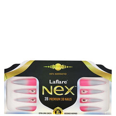 Laflare NEX 28 Premium 3D Nails - Extra Long Stiletto