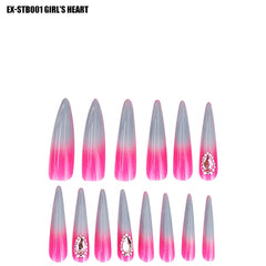 Laflare NEX 28 Premium 3D Nails - Extra Long Stiletto