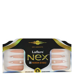 Laflare NEX 28 Premium 3D Nails - Extra Long Stiletto