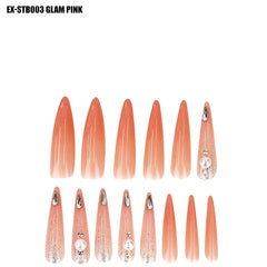 Laflare NEX 28 Premium 3D Nails - Extra Long Stiletto