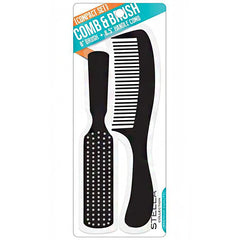 Stella Collection #2454 8\" Brush & 8.5\" Handle Comb Compact Set