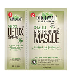 Taliah Waajid Pure & Natural Shea-Coco 2 Step Detox Shampoo & Moisture Madness Masque 2.4oz