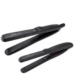 Nicka K New York #TBXXX Tyche Balck Plus+ Combo Ceramic Flat Iron 1\/2\" + 1\" with Heat Protector 2oz