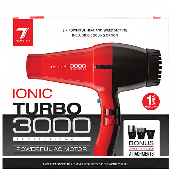 Nicka K New York #TD-1X Tyche Ionic Turbo 3000 Hair Dryer