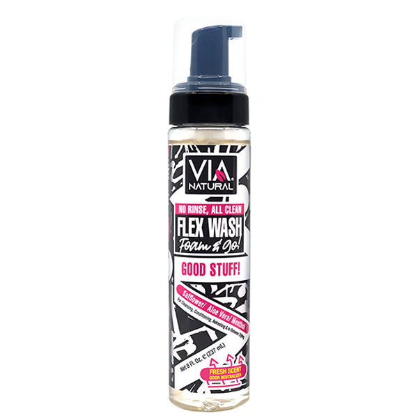 Via Natural No Rinse All Clean Flex Wash Foam & Go! Mousse 8oz