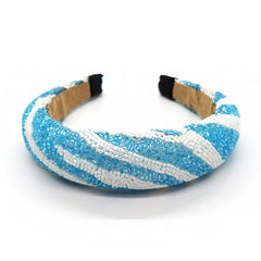 Wide Padded Beaded Zebra Leopard Hard Headband