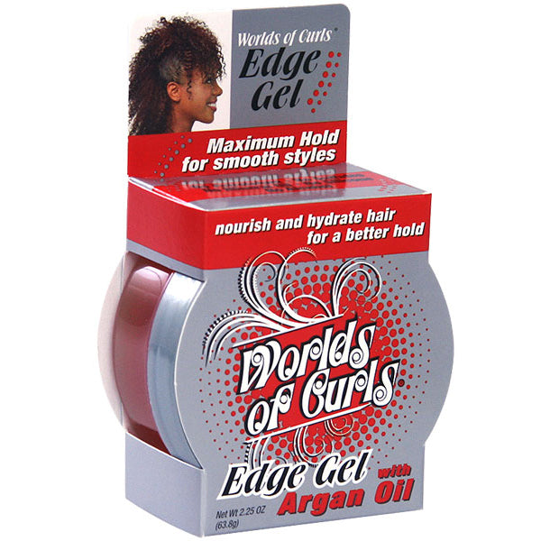 Worlds Of Curls Edge Gel - Argan Oil 2.25oz