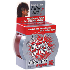 Worlds Of Curls Edge Gel - Argan Oil 2.25oz