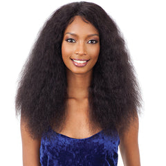 Naked 100% Brazilian WET & WAVY Natural Hair Lace Front Wig - DEEP CURL